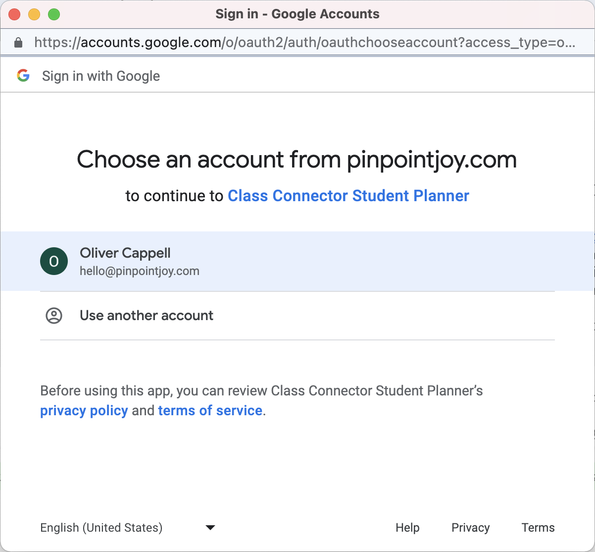 choose an account